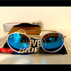 Ray ban Round Double Bridge Blue Gradient